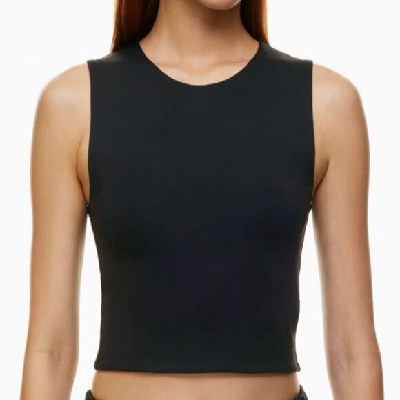 BABATON x ARITZIA | Black Contour Muscle Tank Body-Hugging Crewneck Tank | XS - Picture 1 of 11